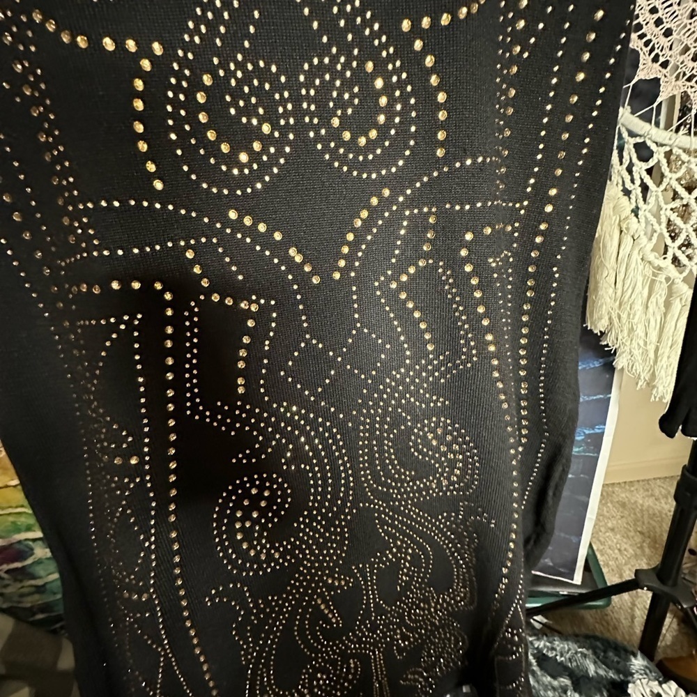 NWT Say What Black Gold Sequins BodyCon Dress, size Small - Picture 5 of 6